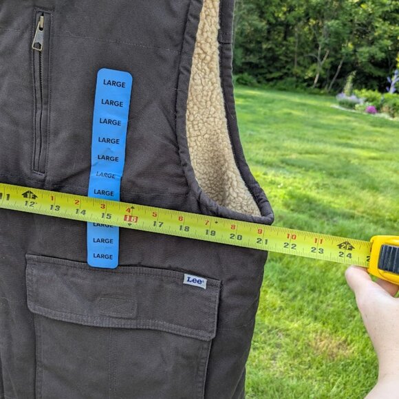 NWT! Lee Workwear Men's Sherpa Lined Workwear Vest - Picture 15 of 16